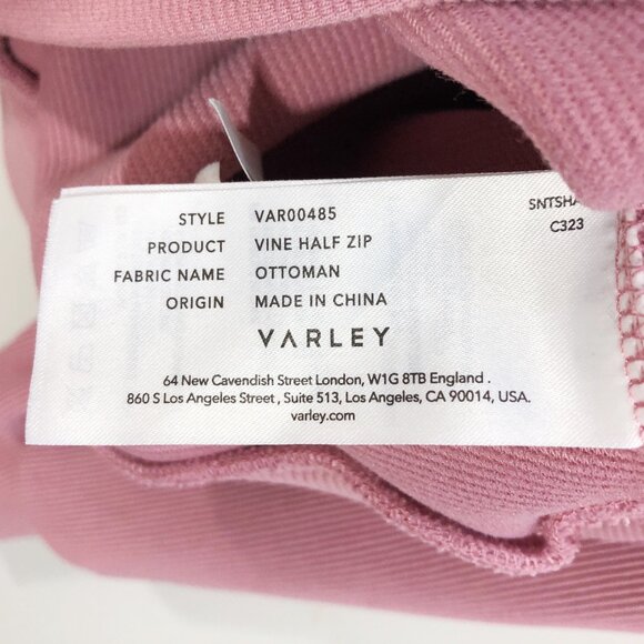 VARLEY Vine Oversized Half-Zip Pullover in Nostalgia Rose Ottoman Fabric XS - Picture 15 of 16